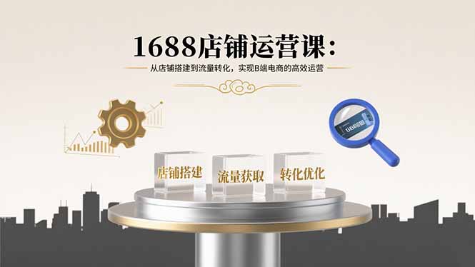 1688店铺运营课：从店铺搭建到流量转化，实现B端电商的高效运营-凌云网创