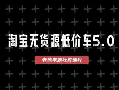 淘宝无货源价车5.0，2025最新VIP淘宝无货源课程，1688代发，蓝海选品，零成本创业首选(更新)-凌云网创