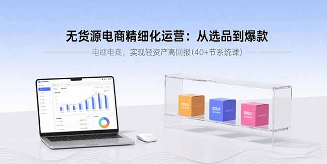 无货源电商精细化运营：从选品到爆款，实现轻资产高回报(40+节系统课-凌云网创