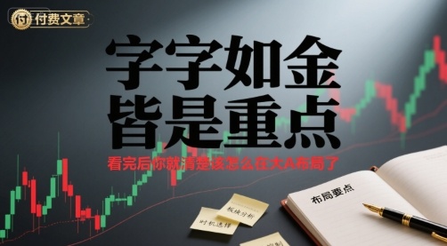 付费文章：字字如金 皆是重点， 看完后 你就清楚该怎么在大A布局了-凌云网创