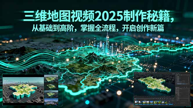三维地图视频2025制作秘籍，从基础到高阶，掌握全流程，开启创作新篇-凌云网创