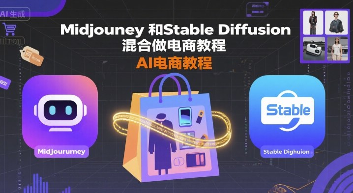 Midjourney和Stable Diffusion混合做电商教程-ai电商教程-凌云网创