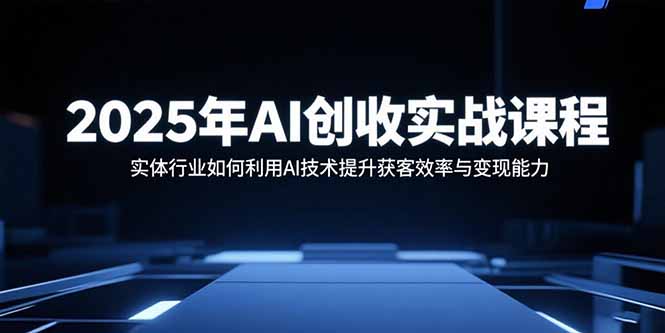 2025年AI创收实战课程：实体行业如何利用AI技术提升获客效率与变现能力-凌云网创