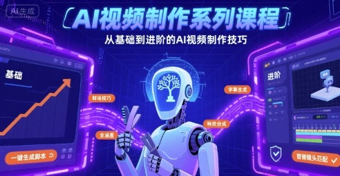 AI视频制作系列课程，从基础到进阶的AI视频制作技巧全涵盖-凌云网创