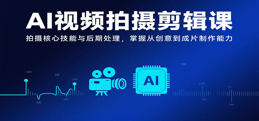 AI视频拍摄剪辑课，拍摄核心技能与后期处理，掌握从创意到成片制作能力-凌云网创