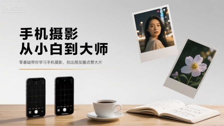 手机摄影从小白到大师，零基础带你学习手机摄影，拍出朋友圈点赞大片-凌云网创