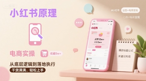小红书原理以及详细实操流程，小红书电商教程-凌云网创