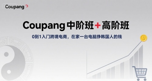Coupang中阶班+高阶班，0到1入门跨境电商，在家一台电脑挣韩国人的钱-凌云网创