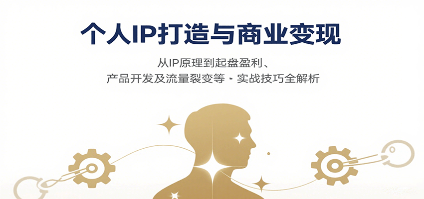个人IP打造与商业变现，从IP原理到起盘盈利、产品开发及流量裂变等实战技巧全解析-凌云网创