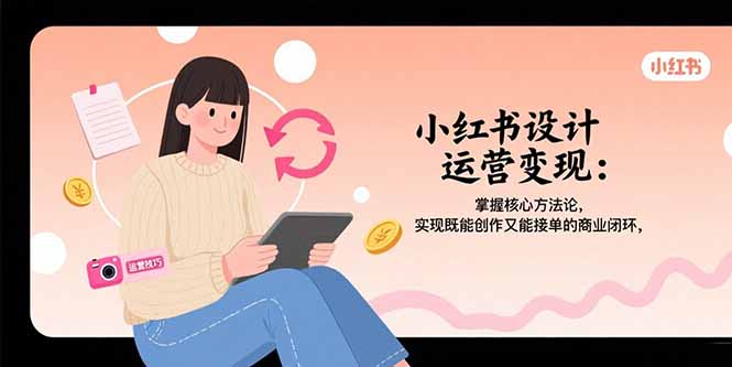 小红书设计运营变现：掌握核心方法论，实现既能创作又能接单的商业闭环-凌云网创